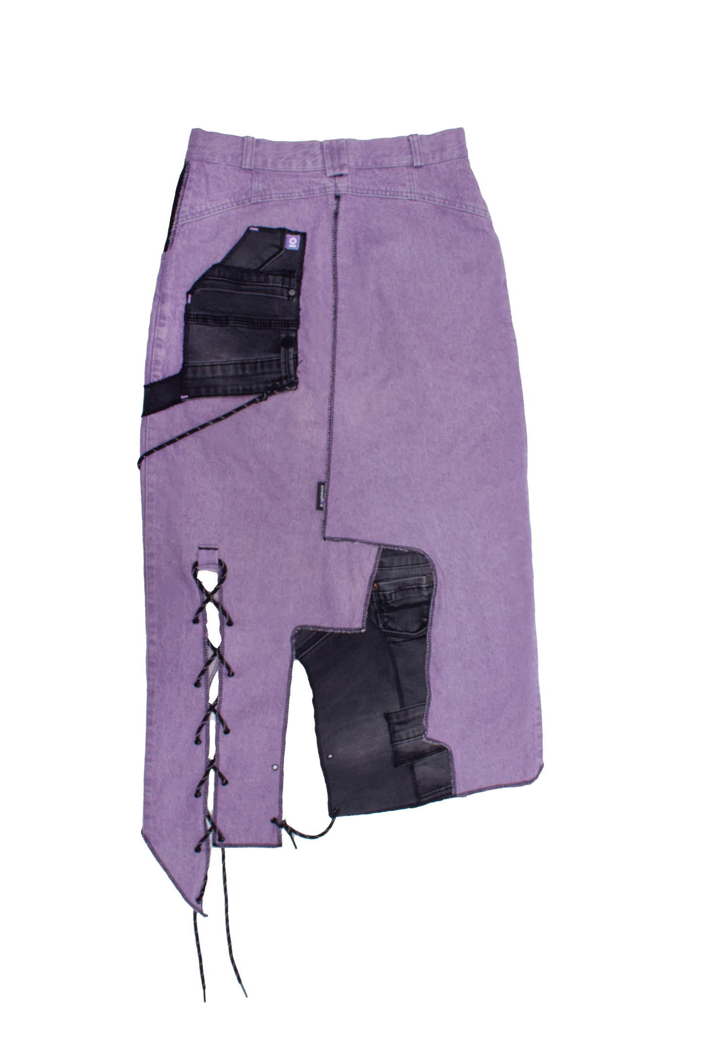 Purple denim split Skirt