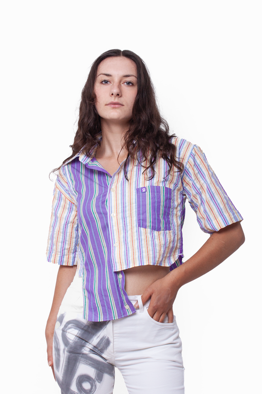 Striped pastel sleeveless Shirt