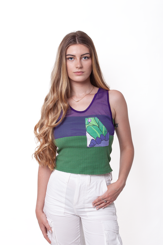 Dinosaur green and purple jersey