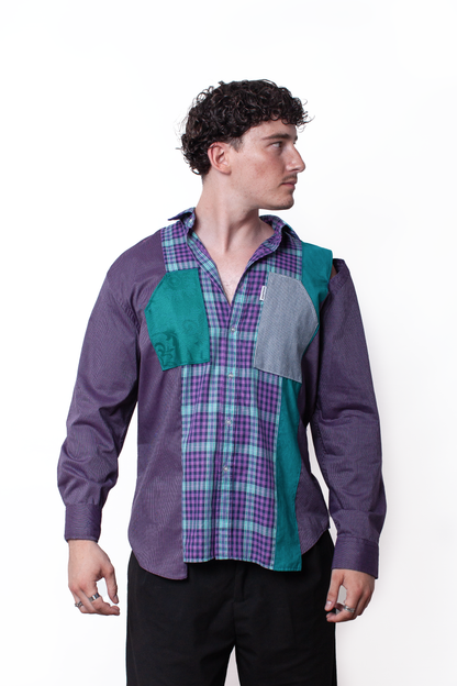 Green and purple tartan Shirt