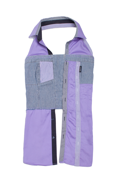 Purple denim corset