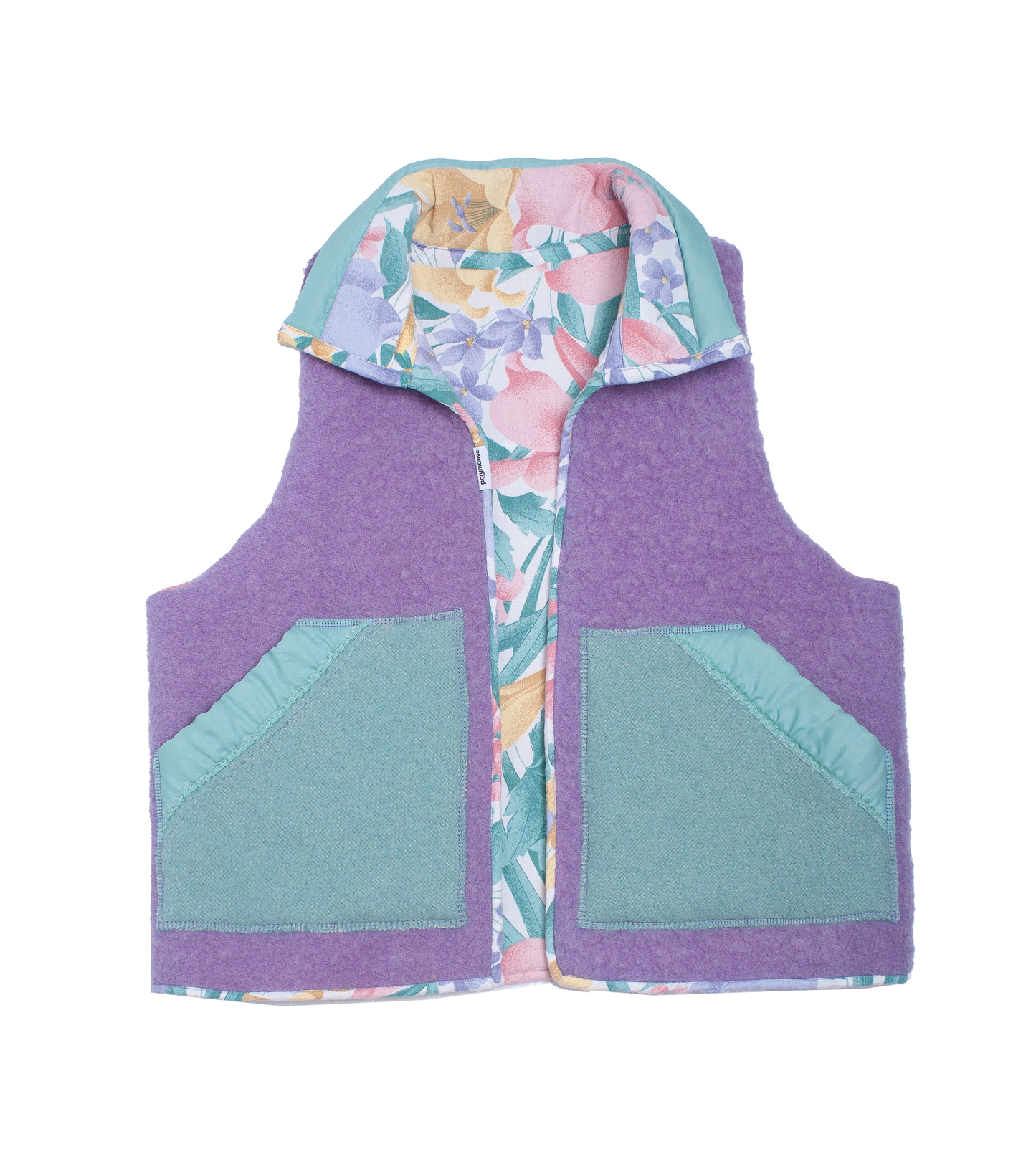 Pastel purple woolen sleevless vest