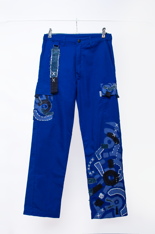 Blue scripts worker pants