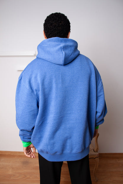 Sweat Memphis bleu et vert fluo