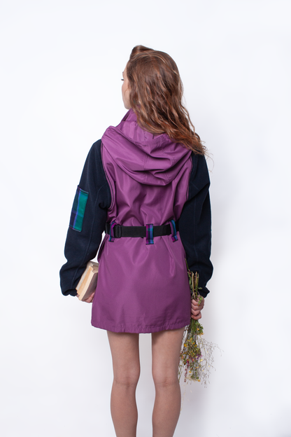 Black and purple tratan jacket